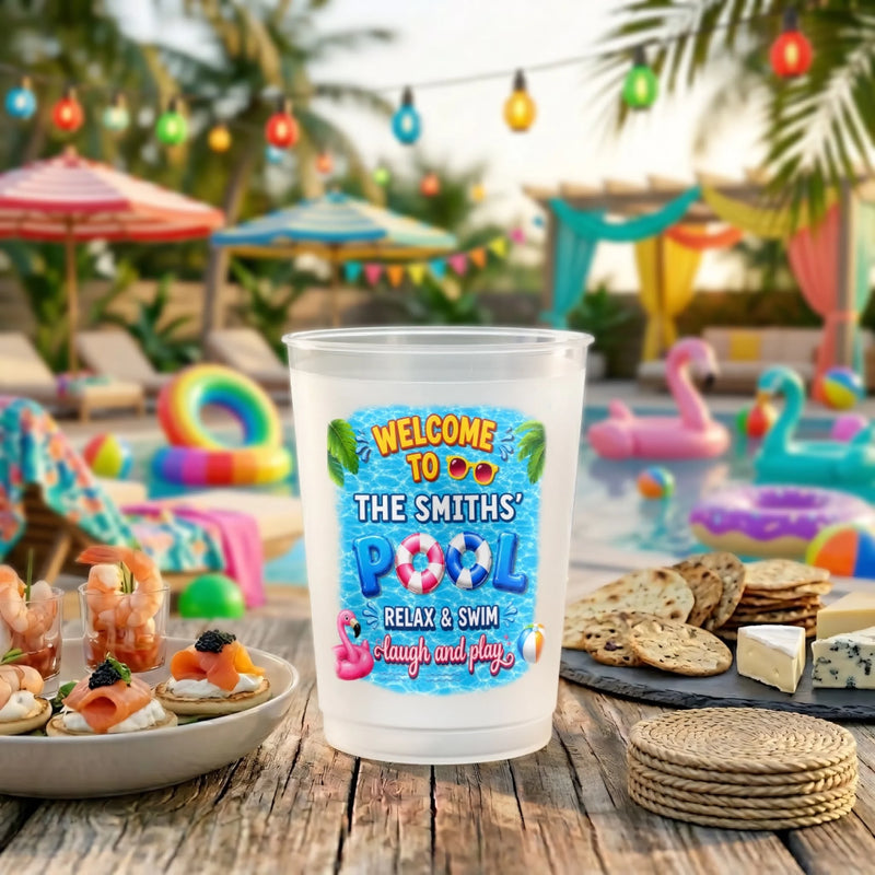 Custom Party Cups - Personalized Summer Vacation And Travel, Poolside Gifts For Best Friends, Family - Making Waves All Summer Long