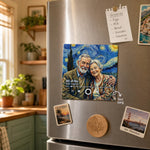 Custom Photo Music Fridge Magnet That Can Play Songs - Personalized Anniversary Wedding Gifts For Husband And Wife, Him And Her - Sweet Melodies, Wrinkly Smiles