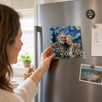 Custom Photo Music Fridge Magnet That Can Play Songs - Personalized Anniversary Wedding Gifts For Husband And Wife, Him And Her - Sweet Melodies, Wrinkly Smiles
