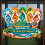Custom Wood Sign - Personalized Summer Vacation And Travel Gifts For Grandma, Grandpa - Beach Days With Grandkids