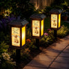 Custom Photo Solar Garden Light - Personalized Pet Memorial Sympathy Gifts For Dogs, Cats - Always Chasing Rainbows
