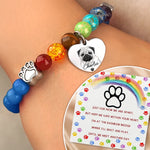Custom Photo Rainbow Bridge Bracelet - Personalized Pet Memorial Sympathy Gifts For Dogs, Cats - Keep Me Safe Within Your Heart