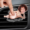 Custom Photo Squishy Acrylic Car Vent Clip – Personalized Anniversary Wedding Gifts For Husband And Wife, Him And Her – Drive Safe, I Love You