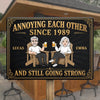 Custom Home Decor Metal Sign - Personalized  Anniversary Wedding Gifts For Husband And Wife, Him And Her - Annoying You Is My Hobby