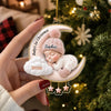 Custom Acrylic Ornament - Personalized Baby Shower, Gender Reveal Gifts For New Moms, New Dads, New Parents - Tiny Miracle Arrived
