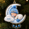 Custom Acrylic Ornament - Personalized Baby Shower, Gender Reveal Gifts For New Moms, New Dads, New Parents - Tiny Miracle Arrived