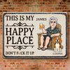 Custom Home Decor Metal Sign - Gifts For Dog Cat Lovers, Dog Dad And Mom, Cat Owners - My Happy Place