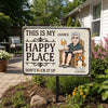 Custom Home Decor Metal Sign - Gifts For Dog Cat Lovers, Dog Dad And Mom, Cat Owners - My Happy Place