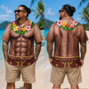 Custom Funny Unisex Tropical Hawaiian Aloha Shirt - Personalized Summer Vacation And Travel Gifts For Men - Abs On Demand