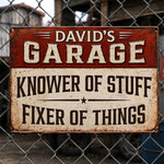 Custom Home Decor Metal Sign - Personalized Birthday Gifts For Men, Man Cave, Dad, Grandpa - Garage Life Forever