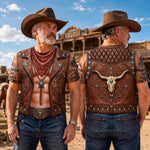 Custom Cowboy Warrior T-shirt - Personalized Birthday Gifts For Husband, Son, Grandson, Yourself - Cowboy Six Pack