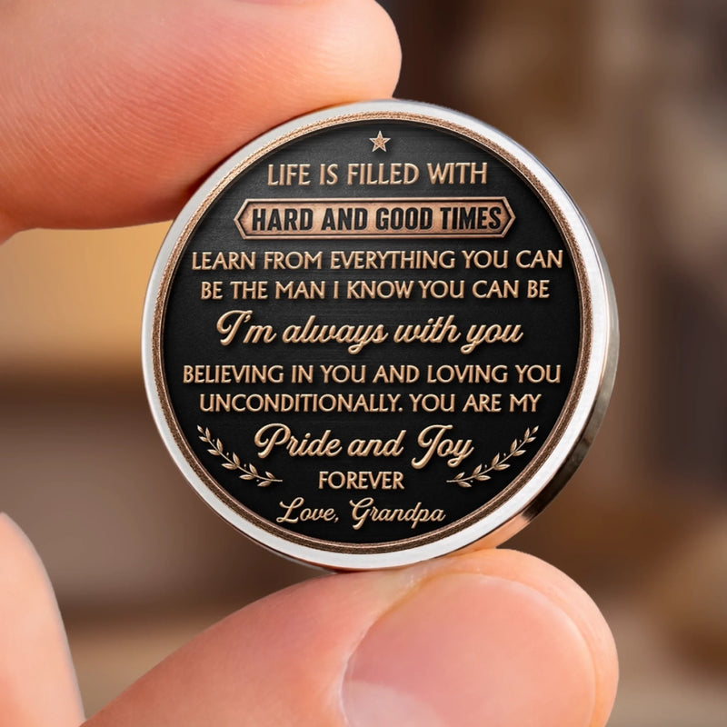 Custom Pocket Hug - Personalized Birthday Gifts For Grandson - My Little Champion