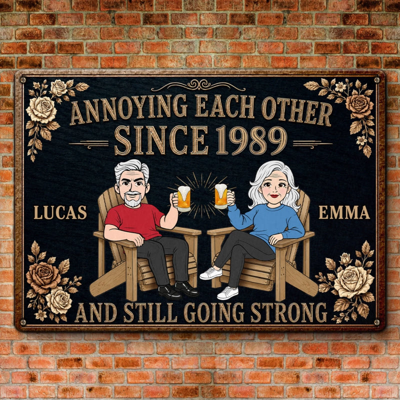Custom Home Decor Metal Sign - Personalized  Anniversary Wedding Gifts For Husband And Wife, Him And Her - The Best Is Yet To Come
