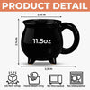 Custom 12oz Ceramic Cauldron Coffee Mug - Personalized Halloween Witchy Gifts For Wife, Daughter, Besties, Sisters, Granddaughter, Grandma, Mom, Yourself - Witch Mode On