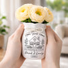 Custom New Home Flower Vase With Ribbon - Personalized Anniversary Wedding Gifts For Husband And Wife, Him And Her - Together Is My Favorite Place