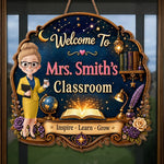 Custom Classroom Decor Wood Sign - Personalized Back To School Gifts For Teachers - Best Teacher, Best Classroom Ever