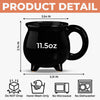 Custom Witchy 12oz Ceramic Cauldron Coffee Mug - Personalized Halloween Gifts For Witch, Wife, Daughter, Besties, Sisters, Granddaughter, Grandma, Mom, Yourself - Spooky Witchy Vibes