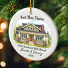 Custom Photo New Home Ceramic Ornament - Personalized Anniversary Christmas Wedding Gifts For Husband And Wife, Him And Her - Love Grows Best In Our House