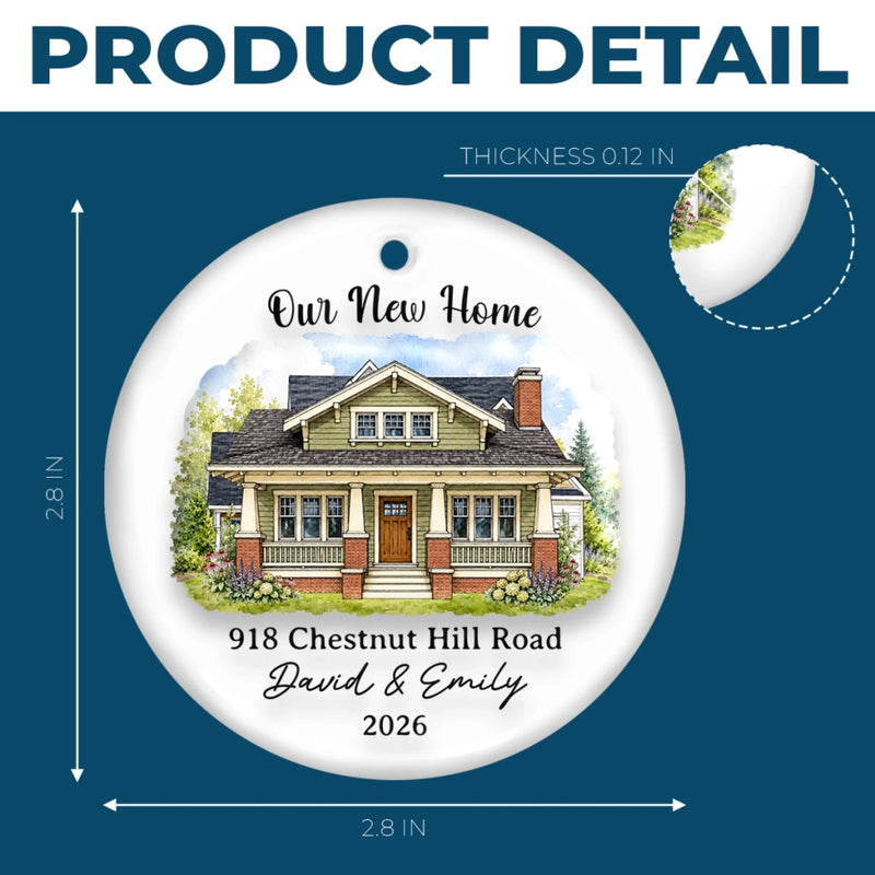Custom Photo New Home Ceramic Ornament - Personalized Anniversary Christmas Wedding Gifts For Husband And Wife, Him And Her - Love Grows Best In Our House