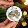 Custom Photo New Home Ceramic Ornament - Personalized Anniversary Christmas Wedding Gifts For Husband And Wife, Him And Her - Love Grows Best In Our House