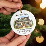 Custom Photo New Home Ceramic Ornament - Personalized Anniversary Christmas Wedding Gifts For Husband And Wife, Him And Her - Love Grows Best In Our House