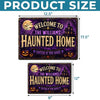Custom Haunted Home Decor Metal Sign - Personalized Halloween Birthday Gifts For For Mom, Dad, Brother, Sister - Monsters Welcome, Humans Beware