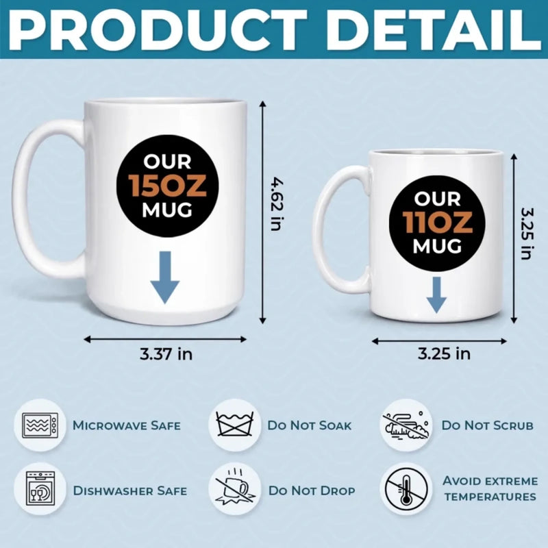 Custom Mug - Personalized Anniversary Wedding Gifts For Husband And Wife, Him And Her - The Day Our Story Began
