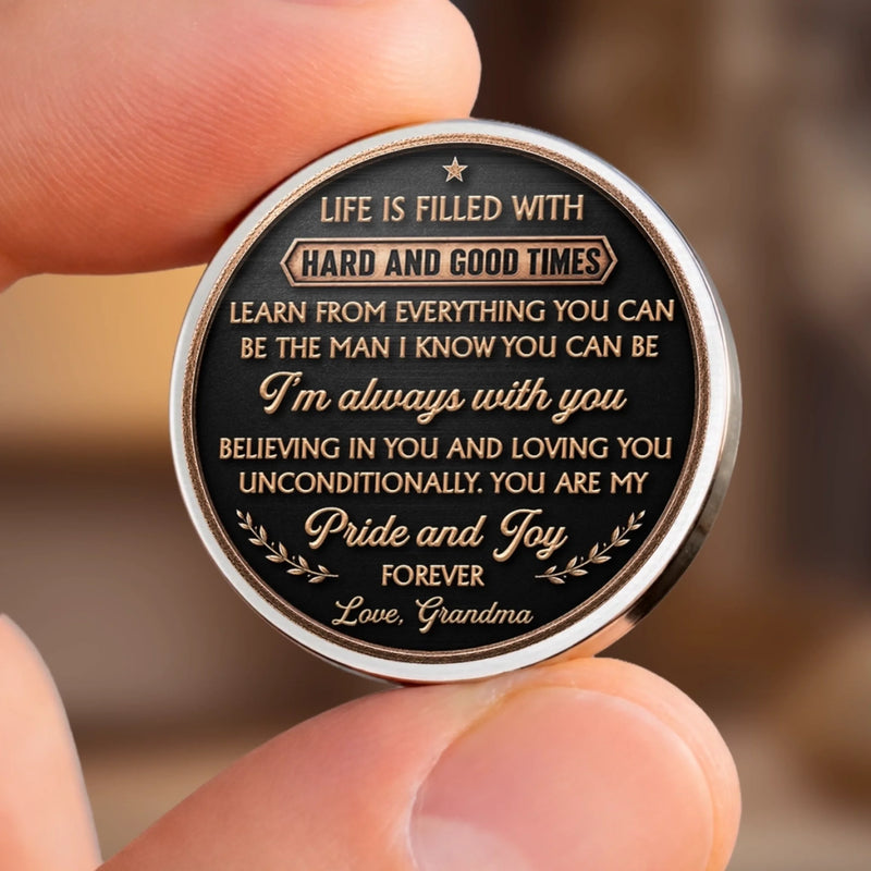 Custom Pocket Hug - Personalized Birthday Gifts For Grandson - My Greatest Adventure
