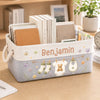 Custom Storage Basket - Personalized Baby Shower, Gender Reveal Gifts For New Moms, New Dads, New Parents - Tiny Miracle Big Love