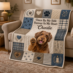 Custom Photo Blanket - Personalized Pet Memorial Sympathy Gifts For Dogs, Cats - Until We Meet Again My Friend