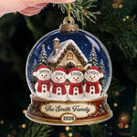 Custom Snowman Acrylic Ornament - Personalized Christmas Birthday Gifts For Mom, Dad, Brother, Sister - Together In Our Winter Wonderland