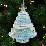 Custom Sea Glass Acrylic Ornament - Personalized Christmas Birthday Gifts For Mom, Dad, Brother, Sister - Holiday Traditions Last Forever