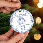 Custom Ceramic Ornament - Personalized Best Friend Christmas Birthday Gifts For Women, Besties, Sisters, BFF - Good Vibes Great Memories