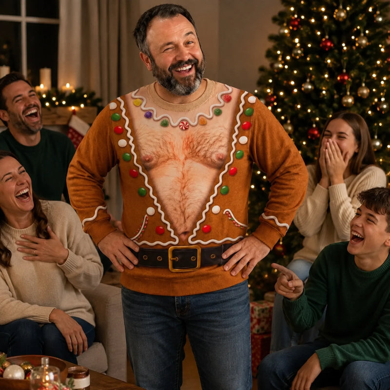 Custom Funny Ugly Sweatshirt - Personalized Christmas Birthday Gifts For Husband, Son, Grandson, Brother, Grandpa, Dad, Yourself - Bringing The Heat This Season