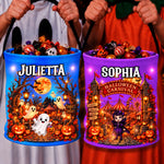 Custom LED Light Bucket Bag - Personalized Halloween Birthday Gifts For Kids - Spooky Little Cutie