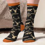 Custom Crew Socks - Personalized Birthday Hunting Gifts For Hunters, Husband, Son, Grandson, Brother, Grandpa, Dad, Yourself - Warm Feet For Lucky Hunts
