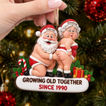 Custom Funny Wooden Ornament - Personalized Anniversary Christmas Wedding Gifts For Husband And Wife, Him And Her - Cozy Xmas With You