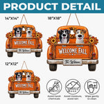 Custom Wood Sign - Personalized Personalized Christmas Birthday Gifts For Dog Cat Lovers, Dog Dad And Mom, Cat Owners - Autumn Roads, Happy Paws