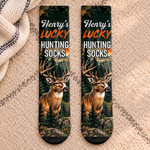 Custom Crew Socks - Personalized Birthday Hunting Gifts For Hunters, Husband, Son, Grandson, Brother, Grandpa, Dad, Yourself - Wild Days Call Me Back