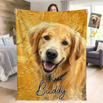 Custom Photo Blanket - Personalized Birthday Gifts For Dog Cat Lovers, Dog Dad And Mom, Cat Owners - Snuggle Up With Fur