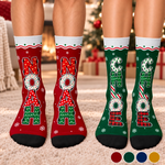 Custom Crew Socks - Personalized Christmas Birthday Gifts For Mom, Dad, Brother, Sister - Merry Moments All Around