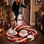 Custom Quilted Round Mat - Personalized Christmas Birthday Gifts For Mom, Dad, Brother, Sister - Welcome To Our Cozy Home