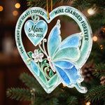 Custom Sea Glass Acrylic Ornament - Personalized Christmas Memorial Sympathy Gifts For Loss Of Mom, Dad - Your Love Is My Legacy
