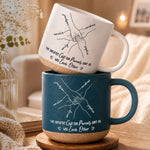 Custom Pottery Mug - Personalized Christmas Birthday Gifts For Mom, Dad, Brother, Sister - Forever Linked Together