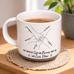Custom Pottery Mug - Personalized Christmas Birthday Gifts For Mom, Dad, Brother, Sister - Forever Linked Together