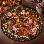 Custom Quilted Round Mat - Personalized Christmas Birthday Gifts For Mom, Dad, Brother, Sister - Cozy Magical Secrets Down Below
