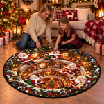 Custom Quilted Round Mat - Personalized Christmas Birthday Gifts For Mom, Dad, Brother, Sister - Cozy Magical Secrets Down Below