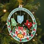 Custom Long Distance Acrylic Ornament - Personalized Christmas Birthday Gifts For Mom, Dad, Brother, Sister - Together In Every Season
