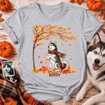 Custom Photo T-shirt, Hoodie - Personalized Birthday Gifts For Dog Cat Lovers, Dog Dad And Mom, Cat Owners - Falling Leaves, Wagging Tails