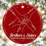 Custom Ceramic Ornament - Personalized Christmas Birthday Gifts For Mom, Dad, Brother, Sister - From Childhood Memories To Forever
